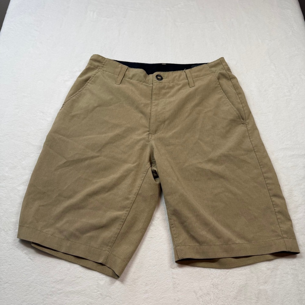 Volcom Hybrid Shorts Mens 28 Khaki Good Quick Dry Heathered N01-0118-01
